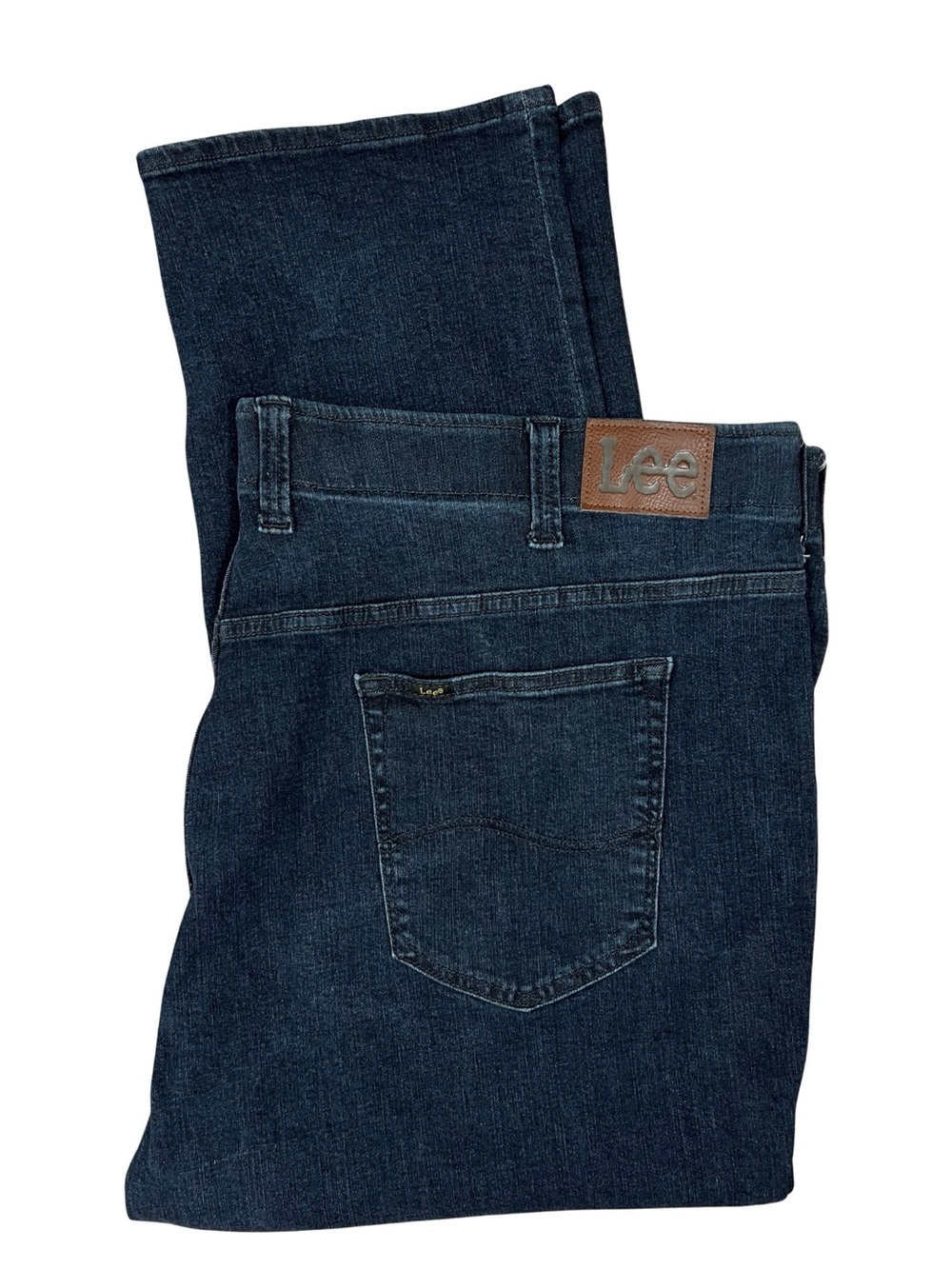 Lee Extreme Motion Athletic Fit Jeans Mens 50x29 Dark Wash Tapered Stretch Denim